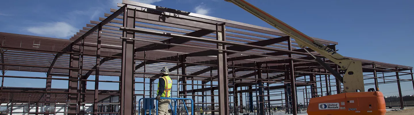 aerial equipment on jobsite