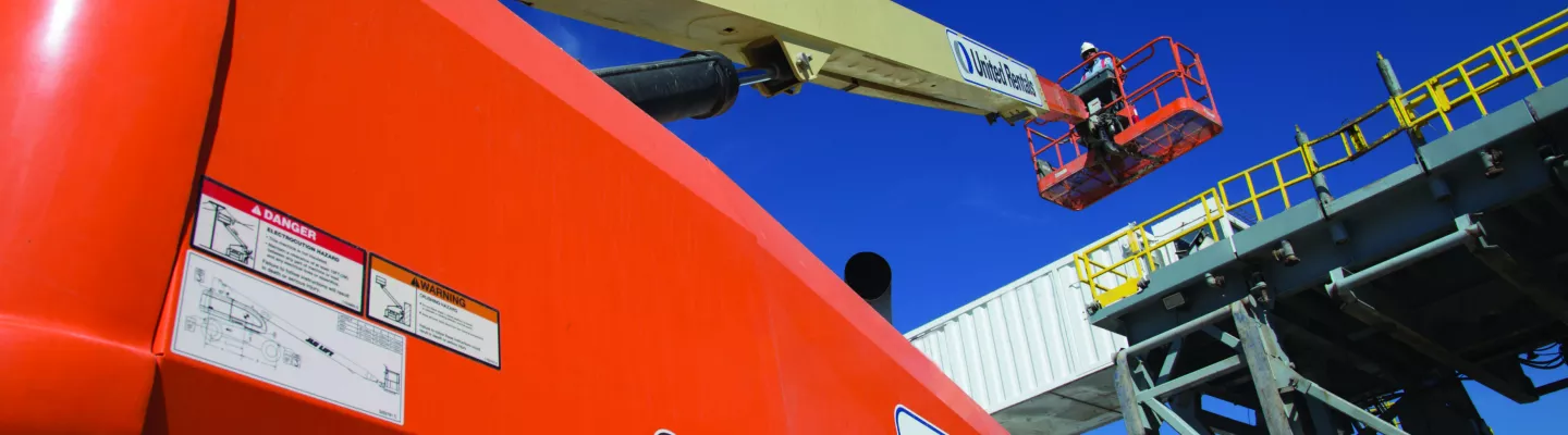 boom lift extended