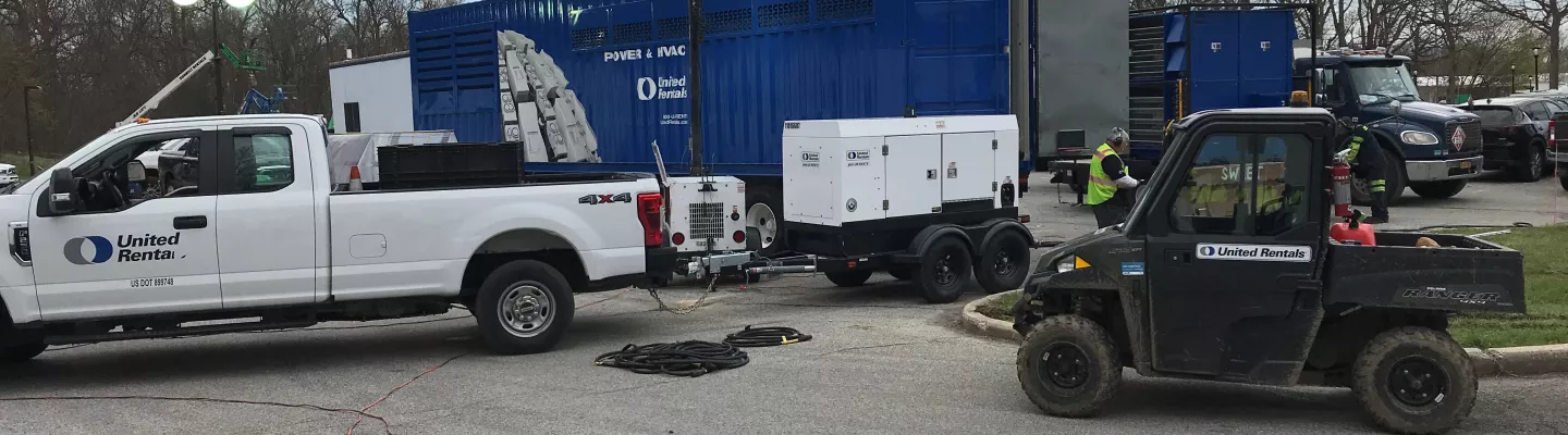 generator hitched to truck