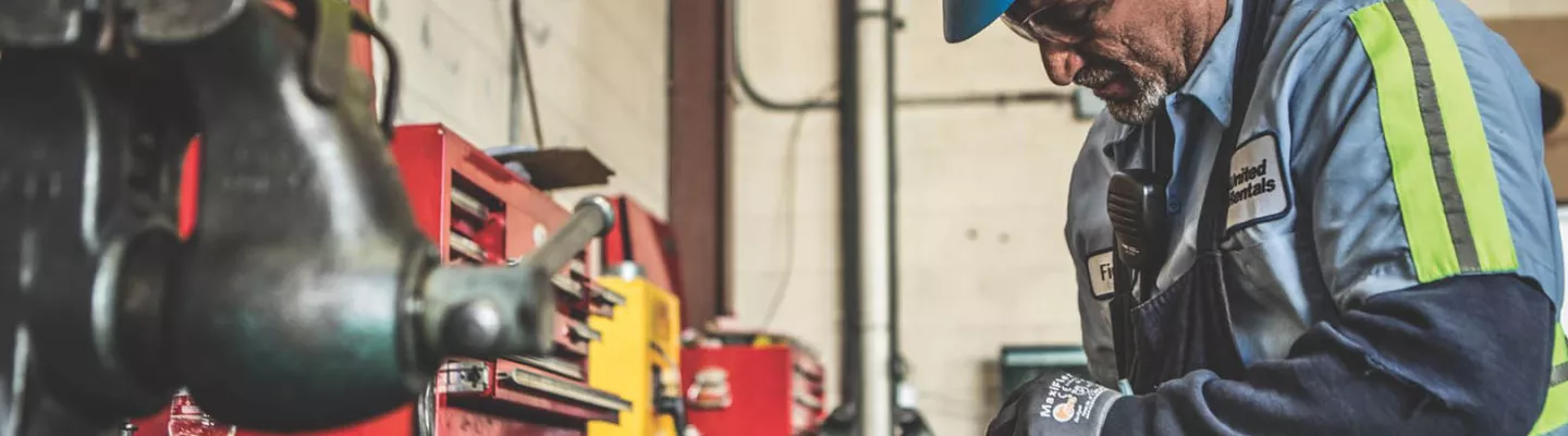 Worker using tools