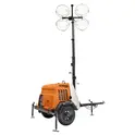 Orange Generac portable light tower