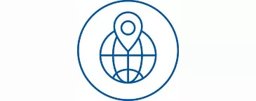geopin and globe icon