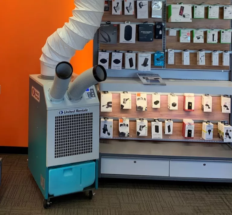 Spot cooler inside store