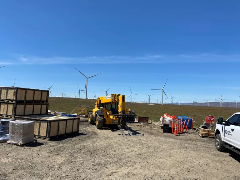 equipment on wind farm 