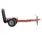 Orange Ditch Witch trailer for a walk-behind trencher with ramp upright