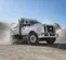White Ford dump truck