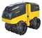 Yellow Bomag walk-behind tandem padfoot drum trench compaction roller