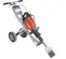 Red and silver MAKINEX Demolition Hammer Tile Stripping Cart, 35 lb. Weight Class