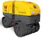 Yellow Wacker-Neuson walk-behind tandem padfoot drum trench compaction roller