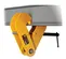 Yellow KITO Hoist Beam Clamp, 5 Tons, 3 in.-12 in. Beam Flange Width