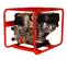 Red and silver and black MULTIQUIP Trash Pump, 3 in., Gas Powered