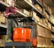 Orange and black TOYOTA Pallet Jack, 6,000 lbs., Electric Powered