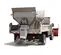 White Western Spreader salt spreader box on a truck
