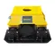 Yellow and black Epiroc Vibratory Plate Compactor Attachment for Backhoe