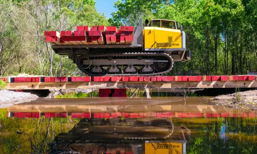 Timber bridge mat