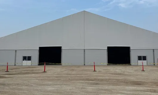 Temporary industrial tent