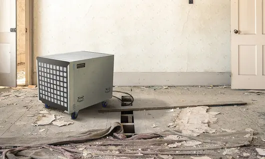 Air scrubber in a room that's being remodeled