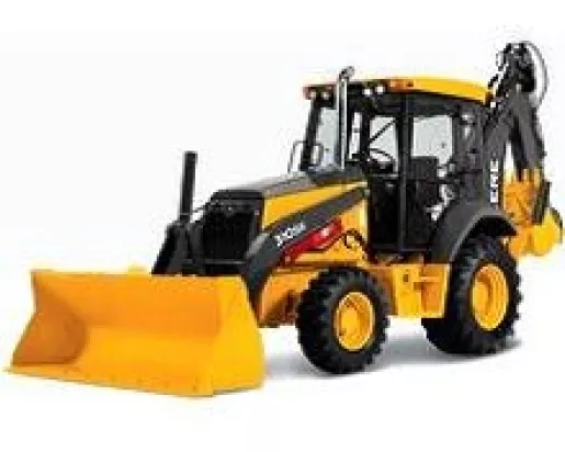 yellow backhoe