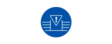 trench icon card with alert 