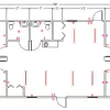 Mobile office with 2 restrooms floor plan