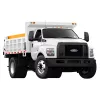 White Ford dump truck
