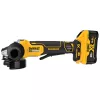 Yellow and black and silver DEWALT Angle Grinder, 4-1/2 in., Cordless, Electric Powered