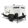 White and black GENERAC Vacuum Assisted Pump, 4 in., Sound Attenuated, Diesel Powered