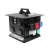 Black, red, white, blue and celadon LEX 100 Amp Edison Cable Feeder Panel 