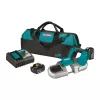 Green and black and gray MAKITA Cordless Portable Band Saw, Electric-powered