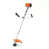 Orange, black, white and silver STIHL Brush Cutter, Gas Powered