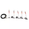 White, orange and black Outdoor Work Light String with 5 heads