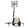 White, orange and black GENERAC Light Tower Towable (flagger Dot Spec)