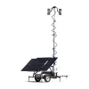 White and silver WANCO LIGHT TOWER, HYBRID SOLAR/IC