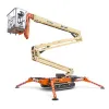 Beige and orange JLG Boom