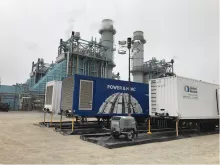 generator trailer outside of power plant