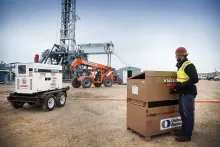 Portable Generator on jobsite