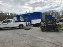 generator hitched to truck