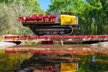 Timber bridge mat
