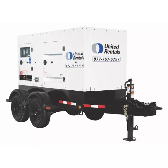 White 125kW towable generator