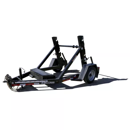Black Felling cable reel trailer