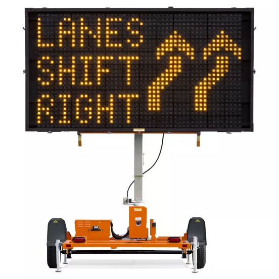 Orange Wanco solar powered Full-matrix Variable Message Sign