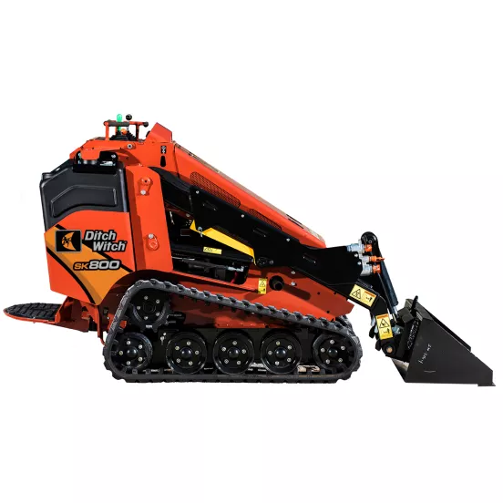 Orange and black DITCHWITCH 600-1,100 lb. Compact Track Loader