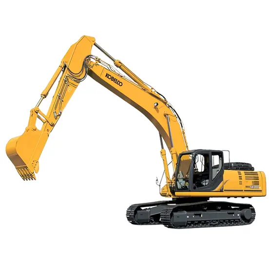 Orange and gray KOBELCO 71,000-84,000 lb. Excavator