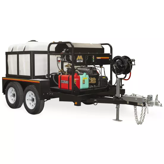 White and black MiTM 3,500 psi towable pressure washer