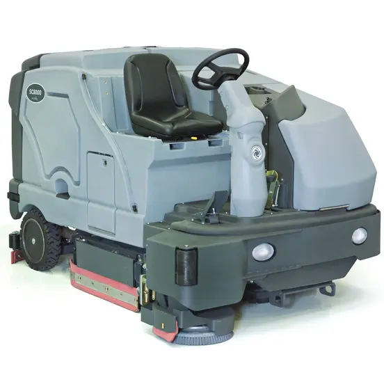 Grey NILFISK Ride-on Floor Scrubber, 48 in., Propane Powered