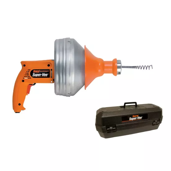 Orange and silver GENERALPIPE Drain-cleaning Cable for Snake Plumbing, 3/8 in. X 25 ft.