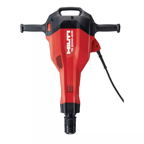 Red and black HILTI Demolition Breaker Jack Hammer Kit, Electric-powered, 35 lbs.
