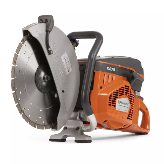 Orange, black and gray HUSQVARNA Cut-Off Saw, 16 ft., Gas Powered