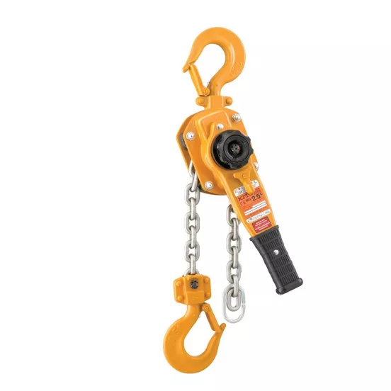 Yellow and black and silver KITO Come-Along, 1 1/2 Ton