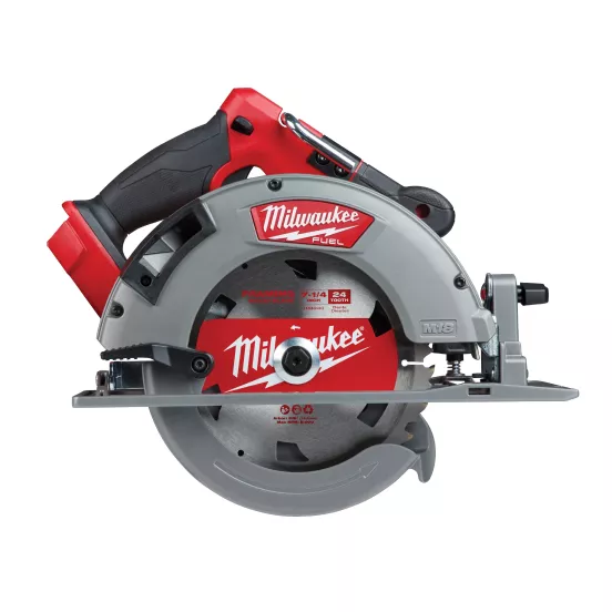 Red, black and gray MILWAUKEE Circular Saw, 7-1/4 in., Cordless, Electric Powered